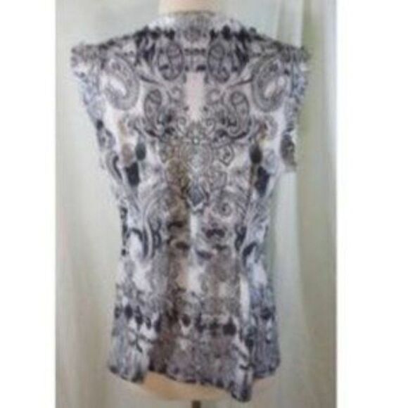 ONE world tank top blouse paisley burnout gauzy L FREE ADD ON - Picture 4 of 7